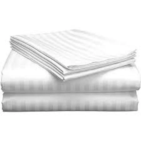 Stripe/plain Premium Flat Sheet Queen 90x110/Dozen