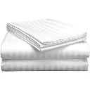 Stripe/plain Premium Flat Sheet Queen 90x110/Dozen