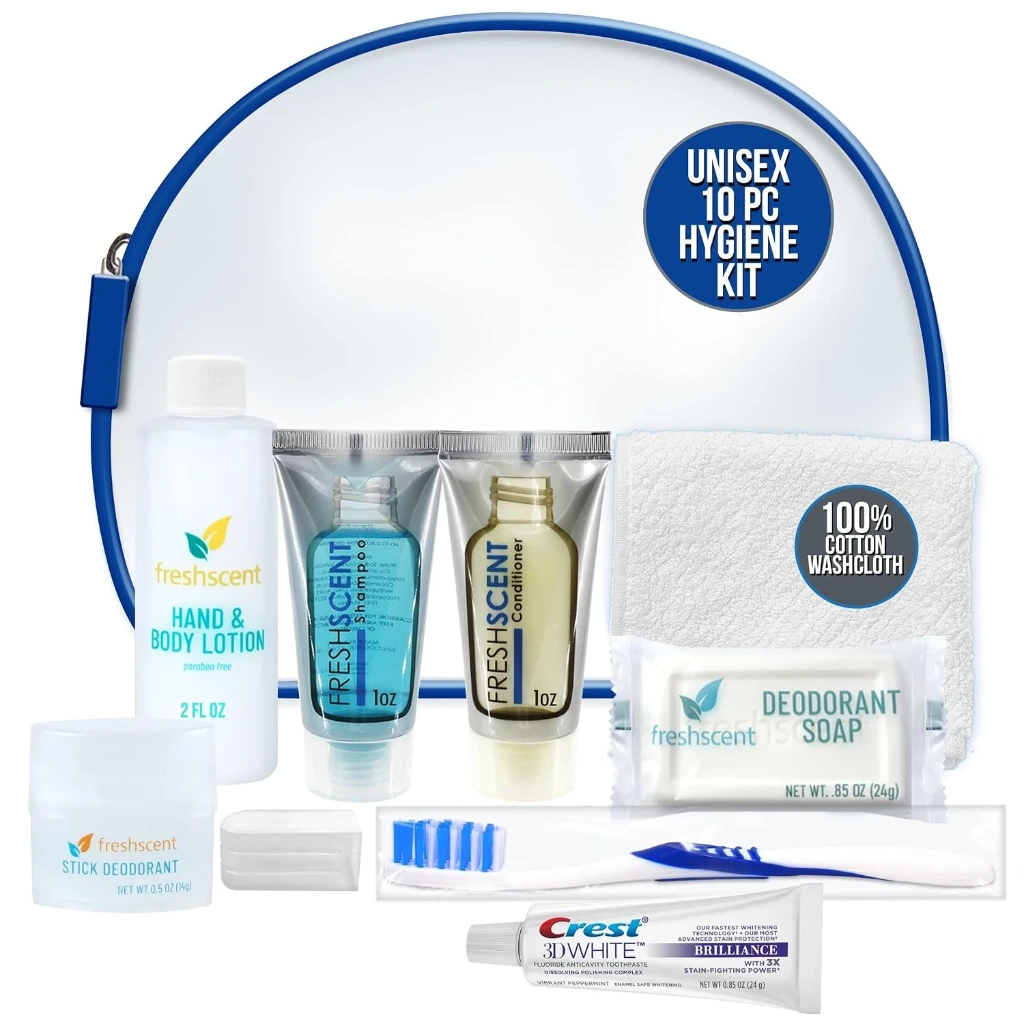 Convenience Kits International Unisex 10 Piece Hygiene Travel Kit