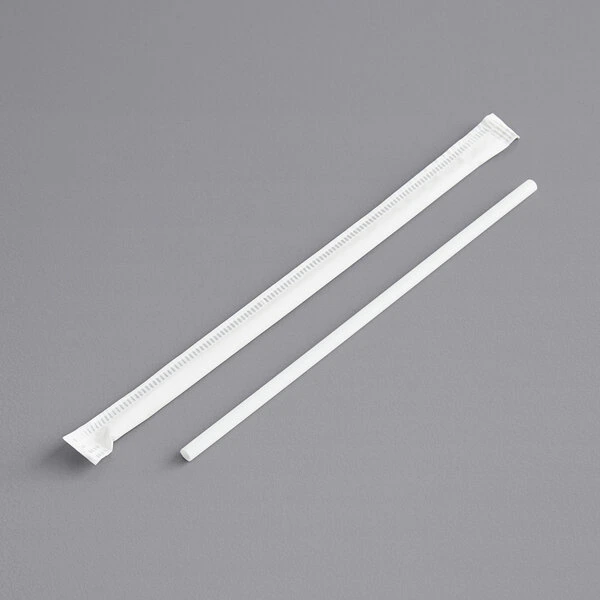 White Wrapped Sip Straw - 1000/Pack (6mm)