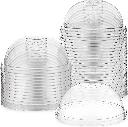 12-24 oz. Clear Dome Lid with 1" Hole - 500/Case