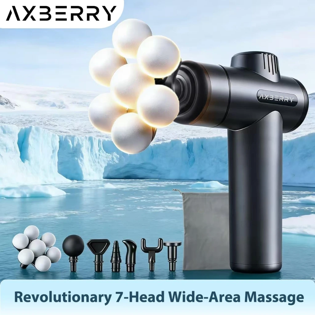 Massage Gun Deep Tissue, Body Massager, (6-7 heads) (4 heads)