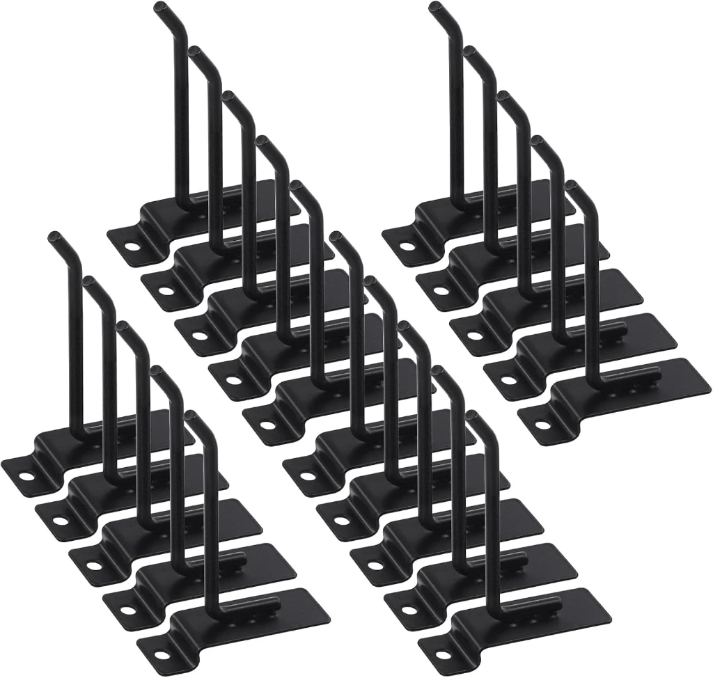 4/6/8/10 Inch Heavy Duty Slatwall Hooks Assortment Kit, (50 pcs)