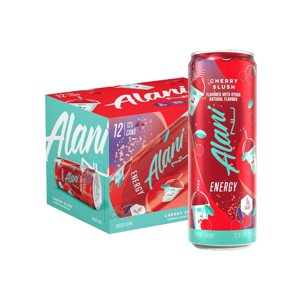 Alani Nu CHERRY SLUSH Ice Sugar Free, 12 Oz Cans | 12 Count