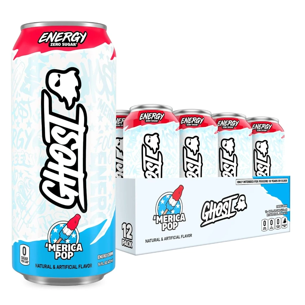 GHOST Energy Drink, Zero Sugars, 12-Pack