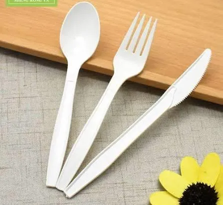 Heavy Weight Polystyrene Plastic spoon/fork/knife Pack - 500/Case