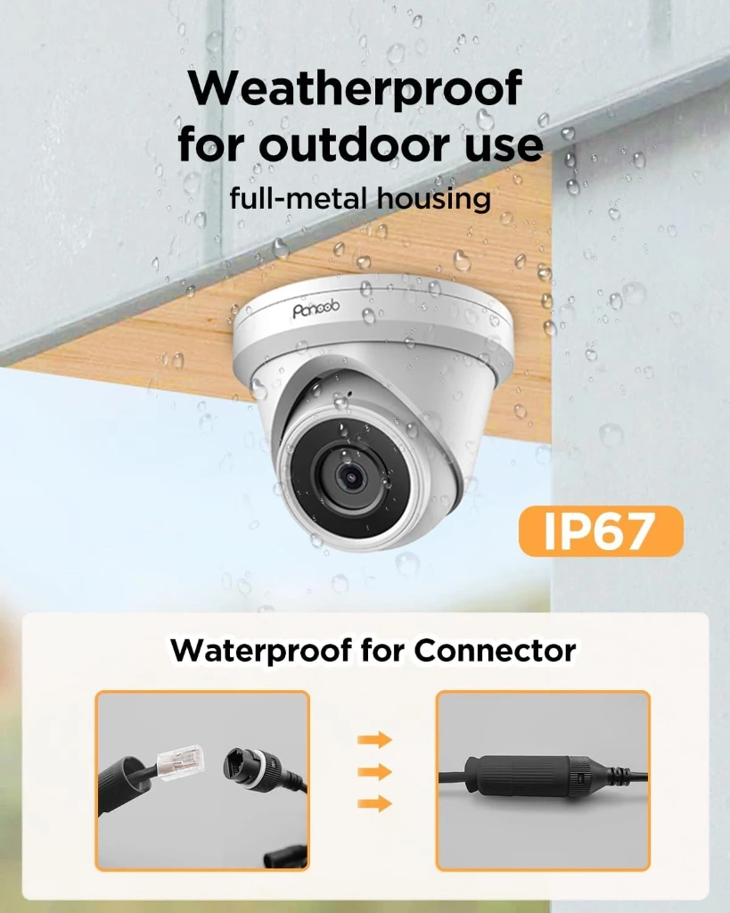 IP Security Camera, Smart Color Night, Capture Video Audio -pack of 6