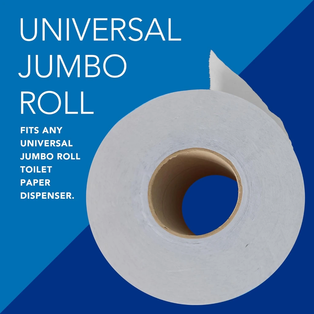 2-Ply  Jumbo Toilet Paper Roll with 9" Diameter - 12/Case